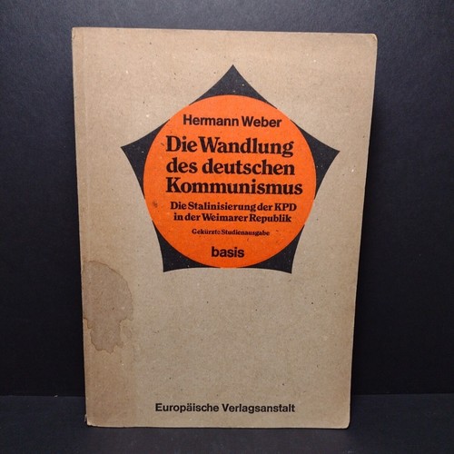 Die Wandlung des deutschen Kommunismus, Hermann Weber -German Paperback 1969 - Foto 1 di 16