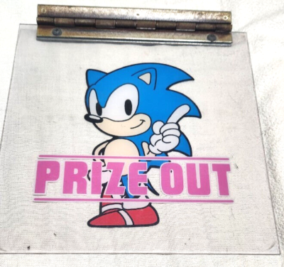 Sega Sonic the Hedgehog UFO Catcher Prize Out acrylic door flap