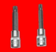 2 Stück Sehr Hochwertige VIELZAHN Stecknüsse M14 + M16 x 100mm Lang 12-Kant XZN