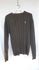 LARGE POLO RALPH LAUREN Mens cotton knit sweater crew neck GREEN Large