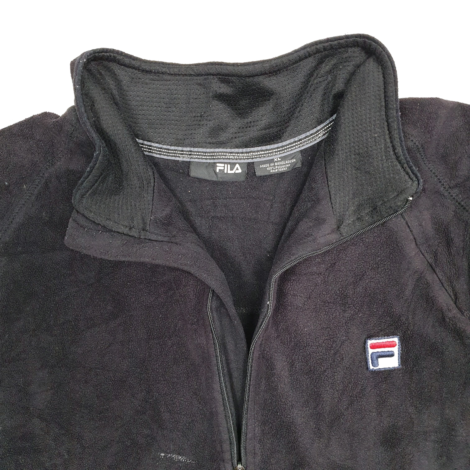 FILA 1/4 Quarter Zip Polyester Fleece Jumper Mens XL image 2