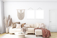 Wooden Magnetic Poster Hanger Frame White , Multiple Sizes