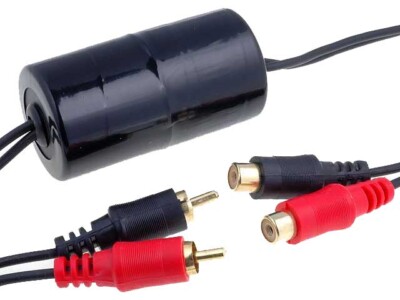 Auto Radio NF Entstör Filter Entstörer Audio Noise Filter Cinch Stecker vergolde