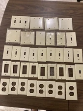 Lot 36 Ivory mixed brands Electric Wall Plate Covers Outlet Switch