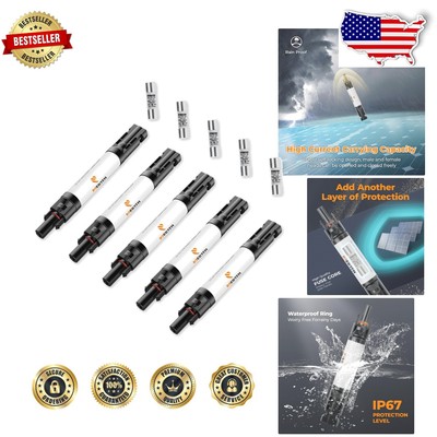 Temperature Resistant Solar Fuse with Quick Connect/Disconnect - 10A 5 PCS