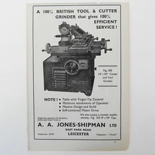 1939 Cutter & Tool Grinder AA Jones Shipham Ltd East Park Road Leicester