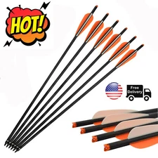 6X 16-22'' Carbon Bolts Arrows Crossbow for Archery Bows Target Shooting Hunting