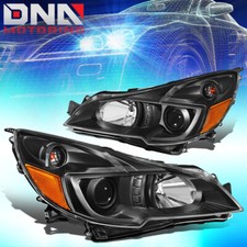 FOR 2010-2014 SUBARU OUTBACK/LEGACY PAIR PROJECTOR HEADLIGHT/LAMPS BLACK/AMBER