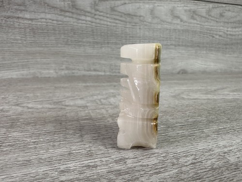 Pezzo di ricambio per pedone in marmo/pietra di onice bianco marrone chiaro scacchi - Foto 2 di 8