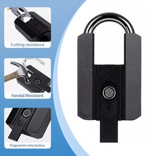 Smart Biometric Fingerprint Padlock Heavy Duty Locker Lock with APP Waterproof