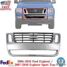 Front Grille Assembly Chrome For 2007-2010 Ford Explorer 2007-2010 Sport Trac