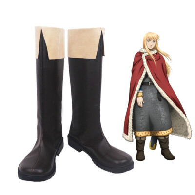 Vinland Saga Canute Shoes Cosplay Men Black Boots
