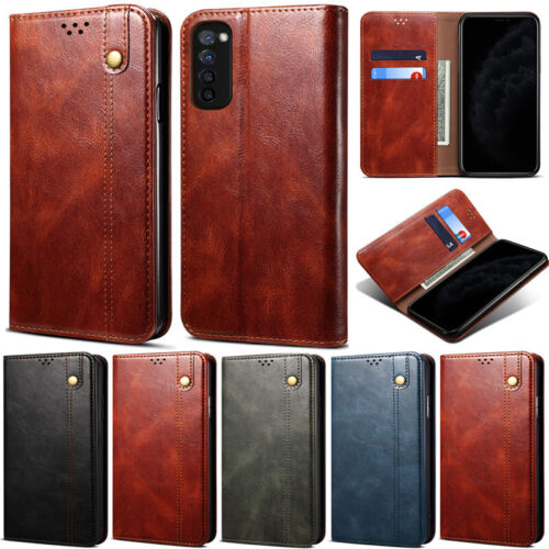 For Vivo V23E Y21 Y51S Y33S Y53S S12 V21E Retro Wallet Leather Flip Cover Case - Picture 1 of 53