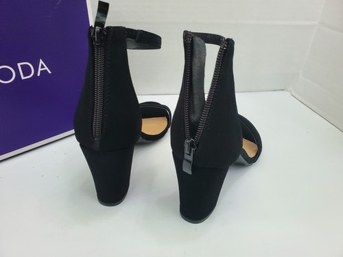 Top Moda Womens Hannah-1 Black Ankle Strap Heels Size 7.5 New w Box - Picture 5 of 6