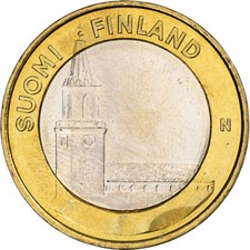 [#1274371] Finlandia, 5 Euro, Turku Cathedral, 2013, Vantaa, Bi-metallico, SPL, 
