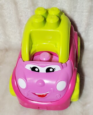 Mega Bloks First Builders Catie Convertible Pink/Yellow Car No Figure Included