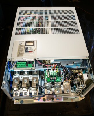 Yaskawa CIMR-G7U4160 Variable Frequency Drive 250HP 302A.  Used.
