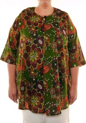We Be Bop JOPLIN FLOWERS top Keyhole Swing Top  BOPtops  All Cotton 0X & 1X