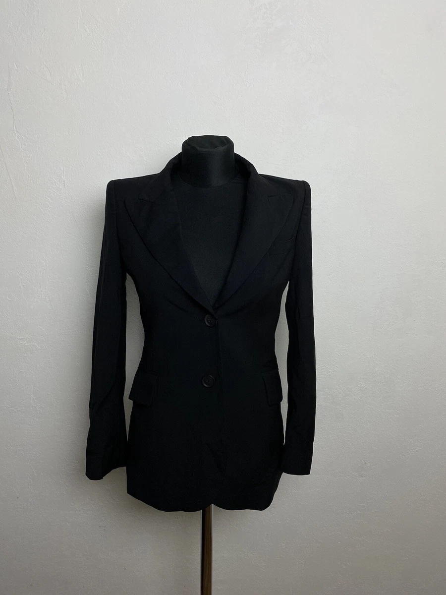 Gucci Black Blazer Uniform Sz 36 Jacket Suit Top Women's Preowned