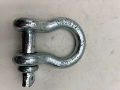 (QTY 2) WLL 3/4'' Clevis Hook Screw Pin Shackle  Steel