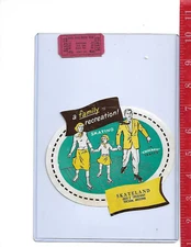 vintage lot roller rink decal Skateland Tucson Arizona & ticket 