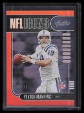 2019 Absolute NFL Icons Spectrum Orange 7 Peyton Manning 3/75
