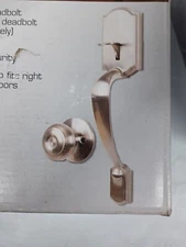 Lot of 2 Defiant Castle Satin Nickel Entrance Door Handleset with Hartford