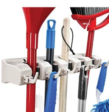 Home-it Mop and Broom Holder Wall Mount Garden Tool Storage