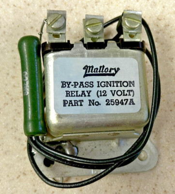 NOS Mallory 25947A 12V bypass ignition relay kit For Coil Or Re-Pol