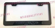 3d Amg Mercedes Stainless Steel Black Finished License Plate Frame
