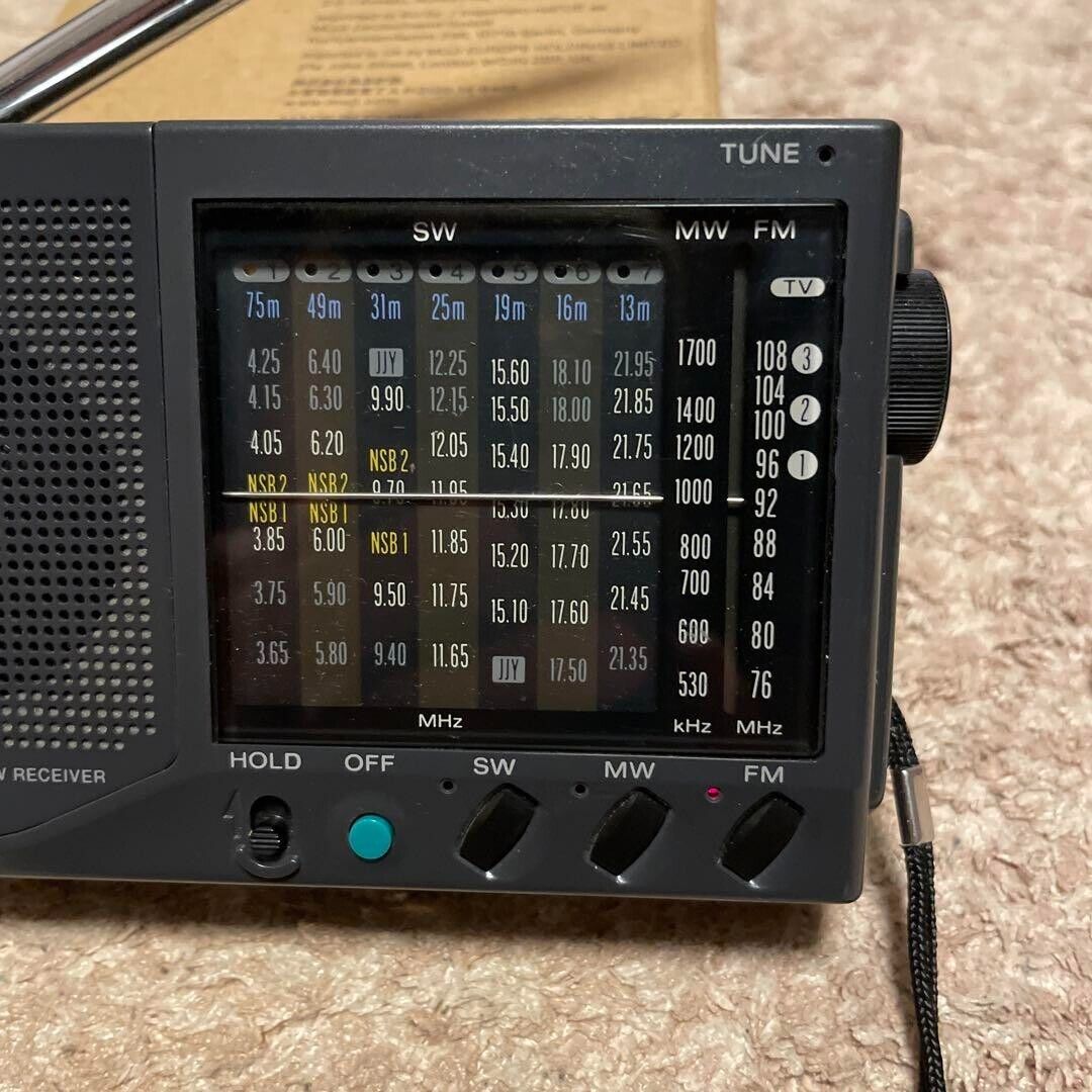 Sony ICF-SW22 Model Portable Radio AM/FM Black W 116.5mm x Sony ICF-SW22 Model Portable Radio AM/FM Black W 116.5mm x