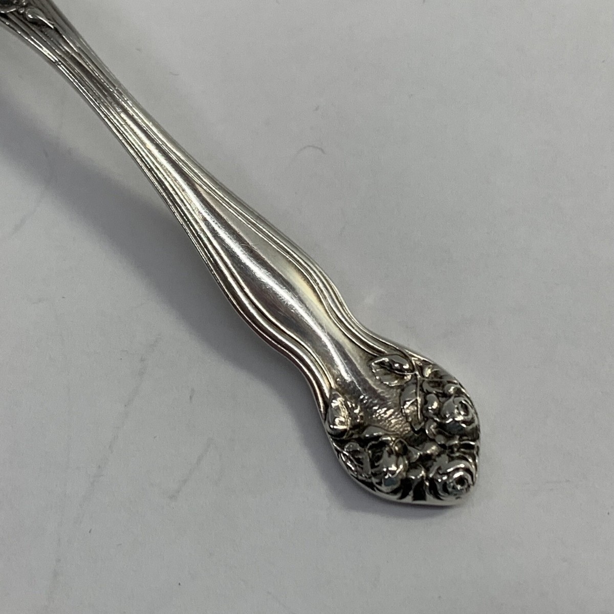 Watson Sterling Flatware, Wedding Rose, Nut Bon Bon Spoon, 4 5/8