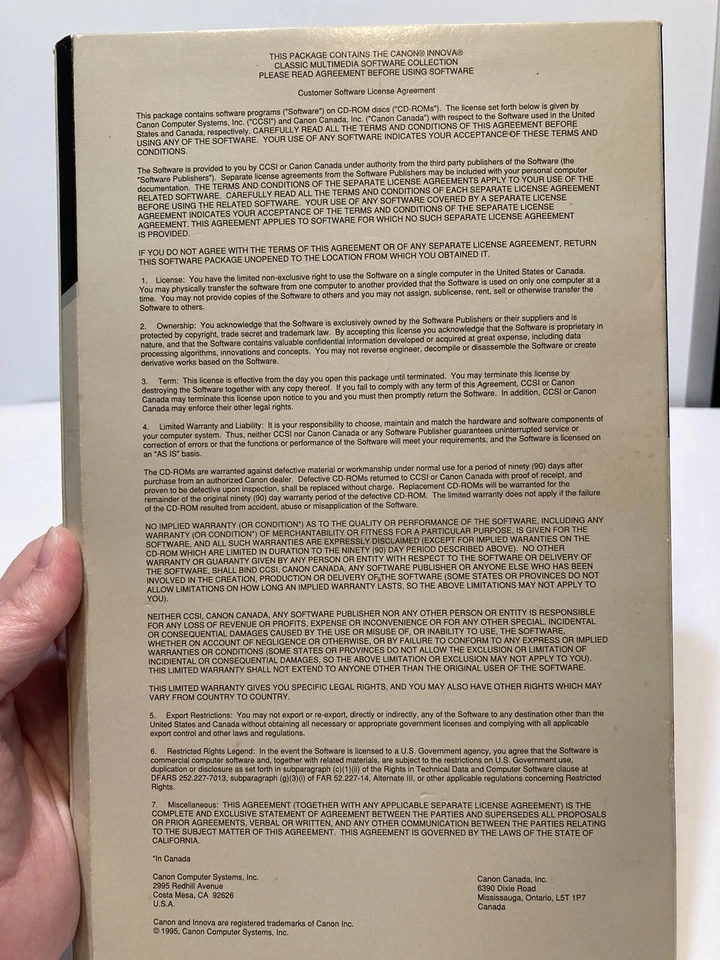 Vintage 1995 Canon Innova Classic Multimedia Software Collection 10 cds - Image 2 of 4