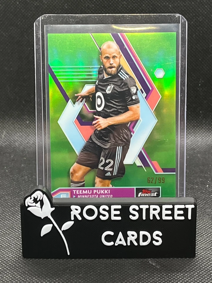 2023 Topps Finest MLS Neon Green Refractors /99 (Pick from list) - Image 2 of 4