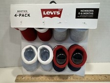 LEVI'S Baby Booties Socks Newborn 0/6 Months Multicolor 4 pairs