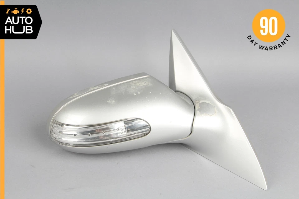 04-08 Espejo retrovisor derecho plateado Mercedes R230 SL500 SL550 FABRICANTE DE EQUIPOS ORIGINALES Foto 2 de 4