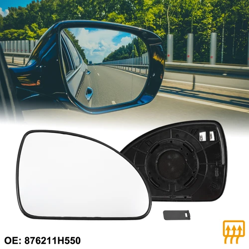 Rearview Passenger Side Heated Mirror Glass W/ Backing Plate Fit for Kia Ceed