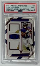 Devin Duvernay RC 2020 Panini National Treasures Rookie Dual Patch /13 PSA 9