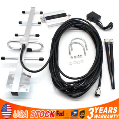 GSM 900MHz Mobile Cell Phone Signal Booster Amplifier Repeater Antenna Home LED
