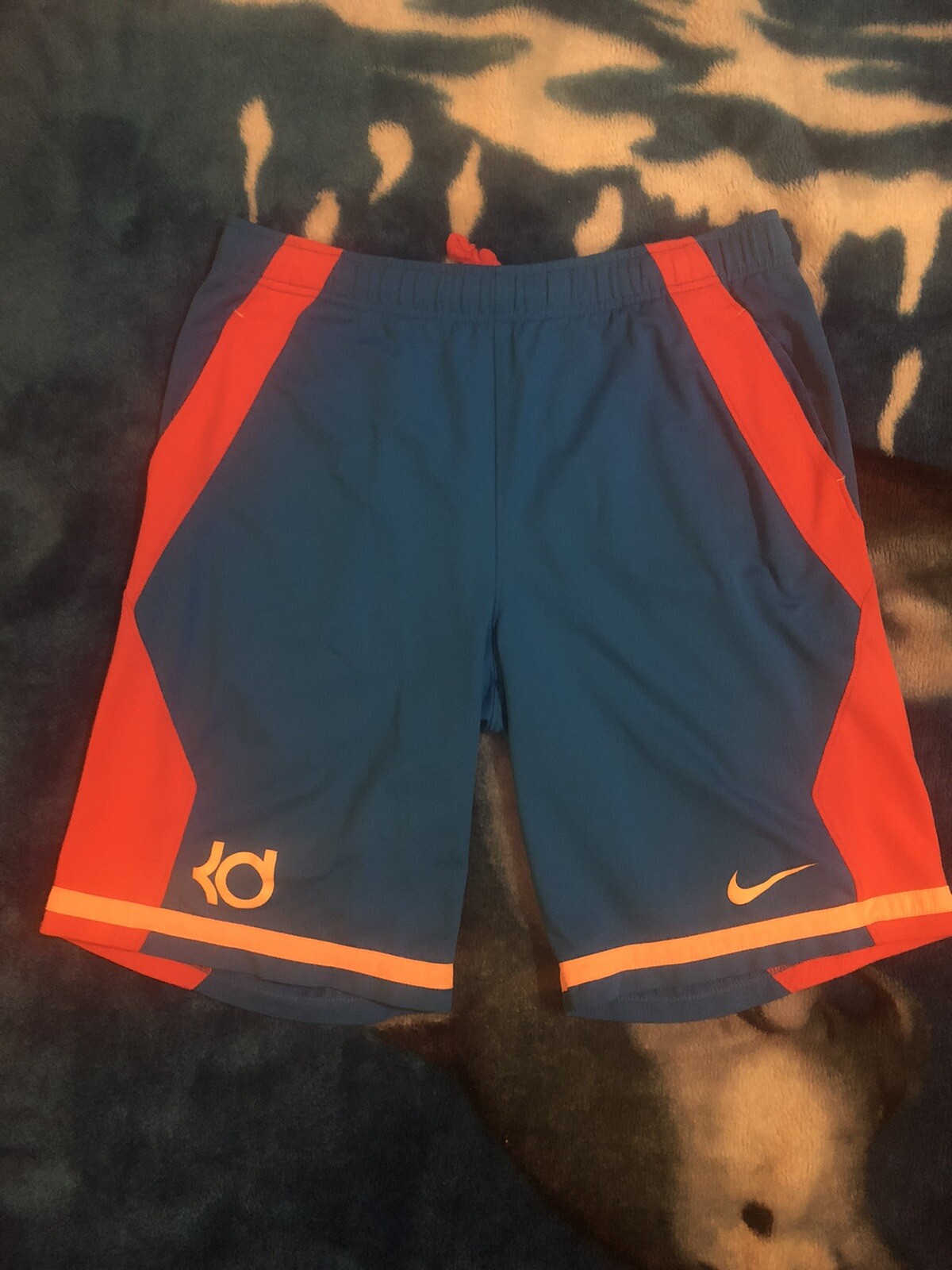 Nike Kevin Durant KD Basketball Shorts Blue/Orange Dr… Gem