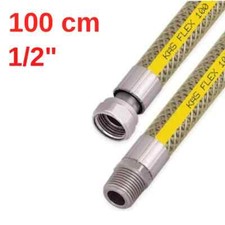 1/2" BSP FEMALE FLEXIBLE GAS HOB COOKER CONNECTING HOSE PIPE LPG NAT 100 CM