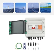 DC 500V / 1000V Solar PV Combiner Box 2 Strings Circuit Breaker For Solar Panel