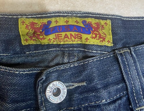 Fusai Herren Jeans Größe 38/30 Blau Distressed Denim Schneller Versand - Bild 2 von 8