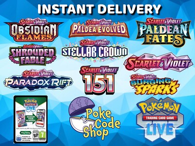 SCHARLACHROT & VIOLETT MIX ~ LIVE CODES Pokemon Booster Code SOFORT QR EMAIL VERSAND