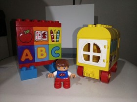 LEGO DUPLO MY FIRST BUS#10603 ABC's SCHOOL BUS RETIRED 2015 COMPLETE SET VGC