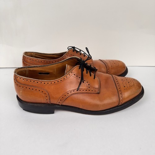 Allen Edmonds "Sanford" Brown Leather Oxfords Cap Toe Shoes, Size 11.5 D, EUC! - Bild 2 von 14