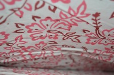 NO TARRIF CHARGES 100 ZK 189 Hand Block Floral Print 100 Cotton Fabric 20 Yard