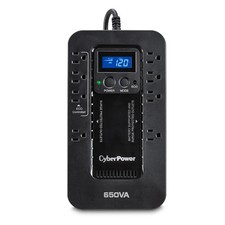 CyberPower EC650LCD Ecologic Battery Backup Surge 650VA LCD, Black