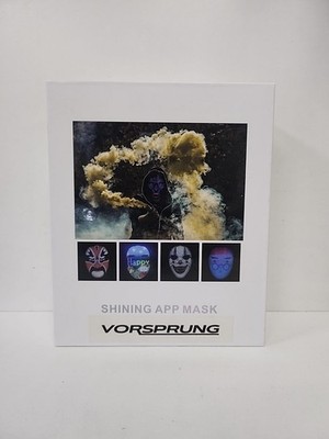 VORSPRUNG  LED Maske mit App Halloween Cosplay USB-C Laden + Bluetooth