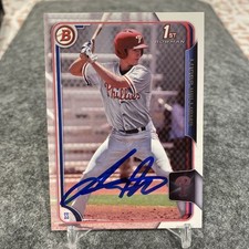 Phillies Lucas Luke Williams Signed Autographed 2015 1st Bowman Card #56